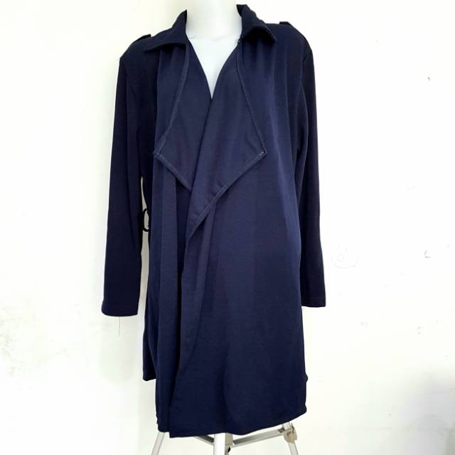 Jaket Outer Panjang Wanita - NK Signature - Biru Tua - DES 006