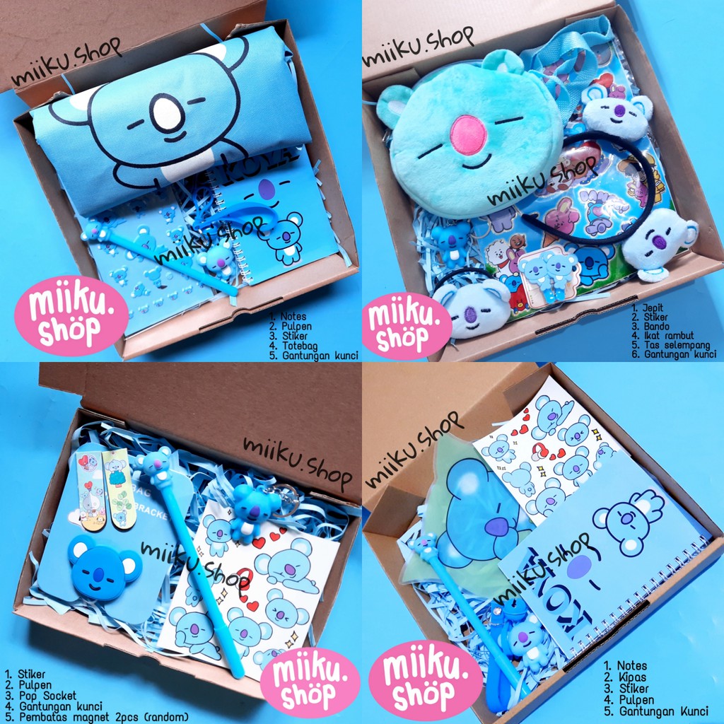 PAKET BOX / GIFT BOX / HAMPERS AKSESORIS KOYA BT21 | Shopee Indonesia