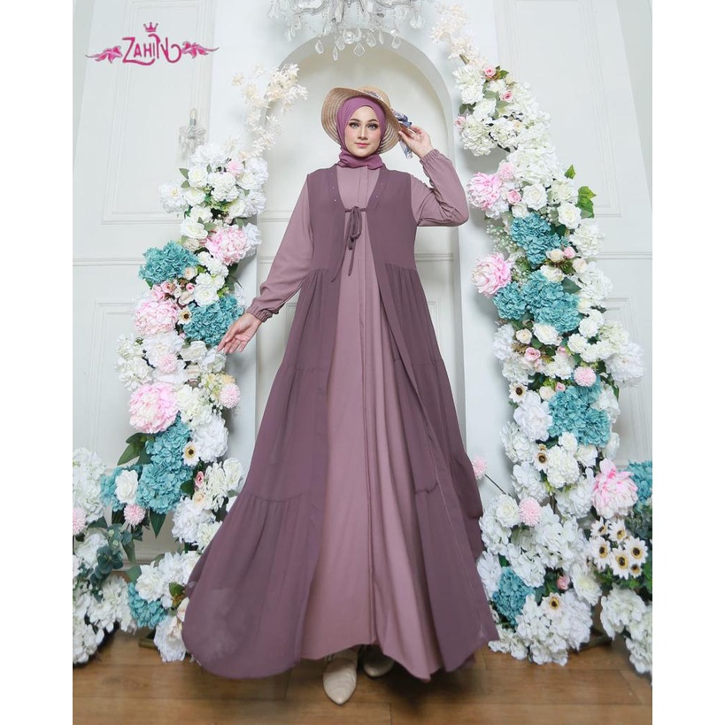 Baru Gamis Ayyurra  dress set outer Ori zahin collection