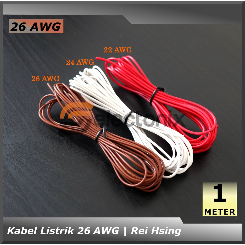 Kabel Listrik 26 AWG | ReiHsing UL1007 [1m]