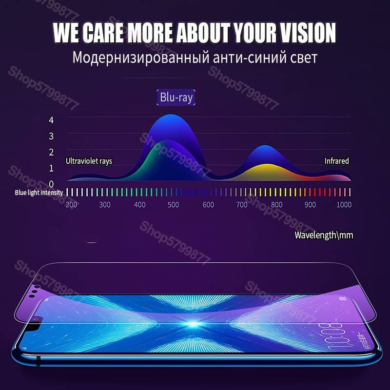 9D Protective Glass on For Huawei Honor 8X 8A 8C 8S 9A 9C 9S 9X Tempered Screen Protector Honor 10i 20i 20S Play Glass Film Case