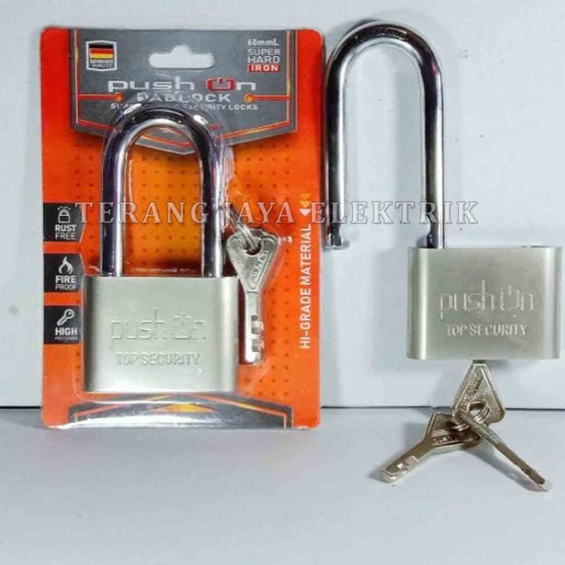 PUSH ON Padlock / gembok Pushon / gembok Pagar / kunci gembok pintu