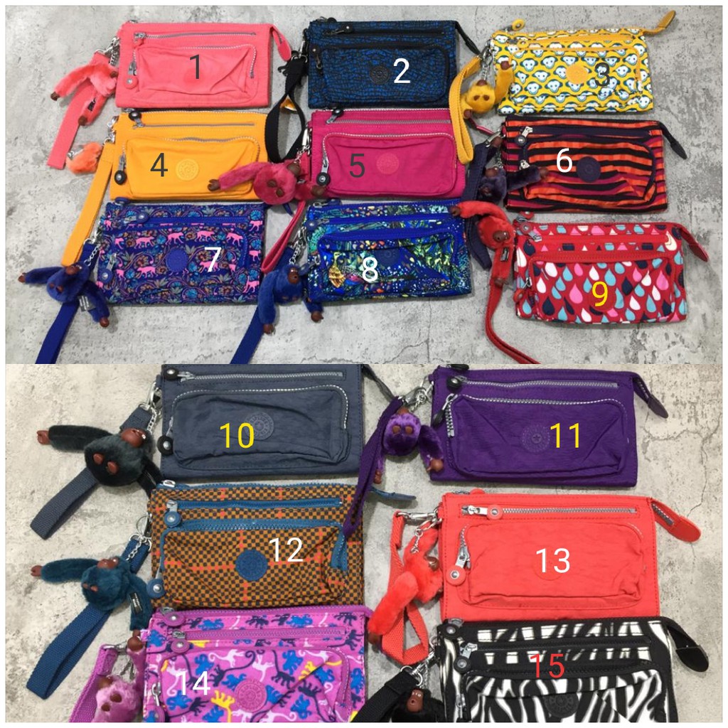 Dompet UKI Kipling ORI Banyak Ruang HPO Kartu dompet HP Wanita Cewek Remaja  organizer wallet Asli