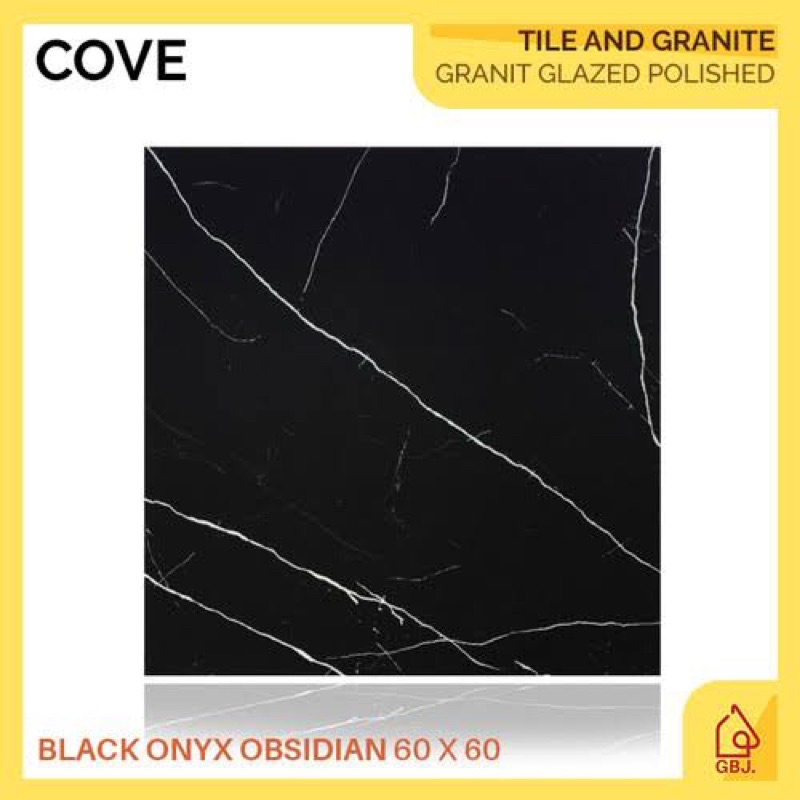 Cove Black Onyx Obsidian Granite 60x60 (Glossy)