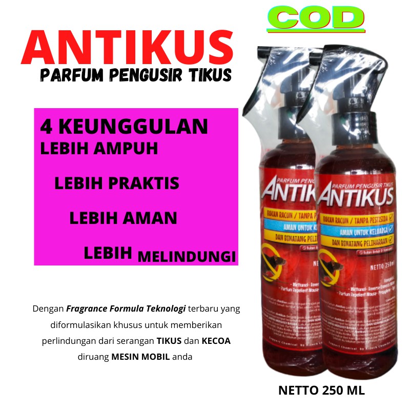 PAKET 2 BOTOL ANTIKUS RACUN PEMBASMI TIKUS /SEMPROT PENGUSIR TIKUS/CAIRAN RACUN TIKUS AMPUH