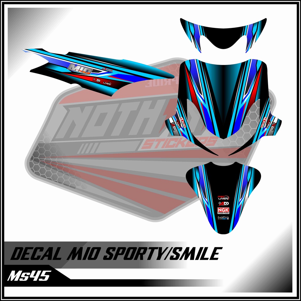 decal mio sporty/smile blue 45