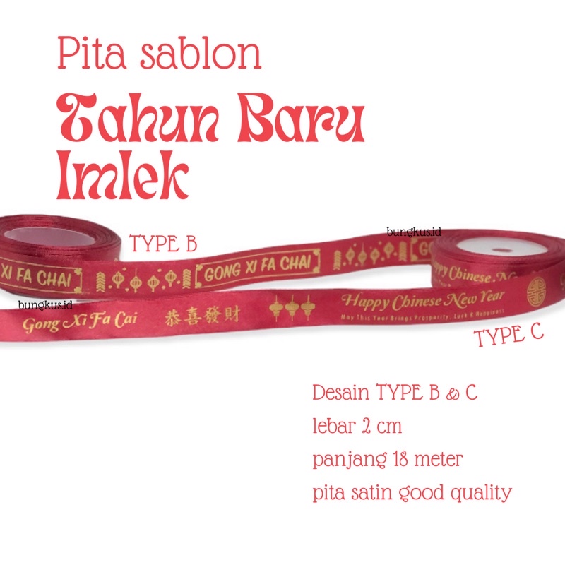 

Pita Imlek | Chinese New year | Gong Xi Fa Cai | Murah | Satin | BEST SELLER | TERLARIS | RECOMMENDED | Terlaris