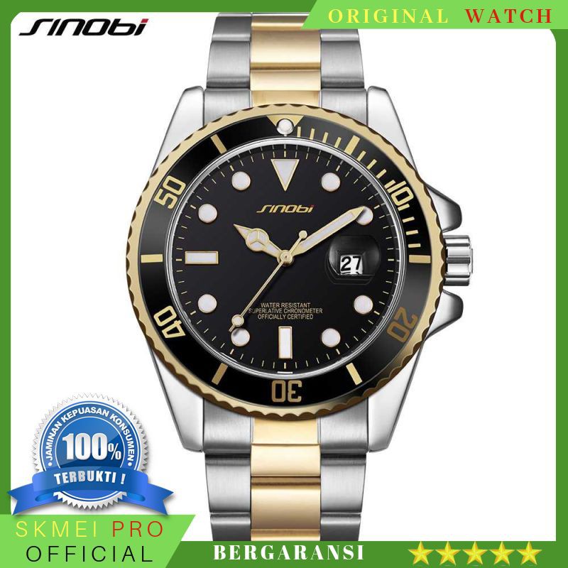 ORIGINAL WATCH SINOBI Jam Tangan Diver Submariner Pria - 9721 BERGARANSI