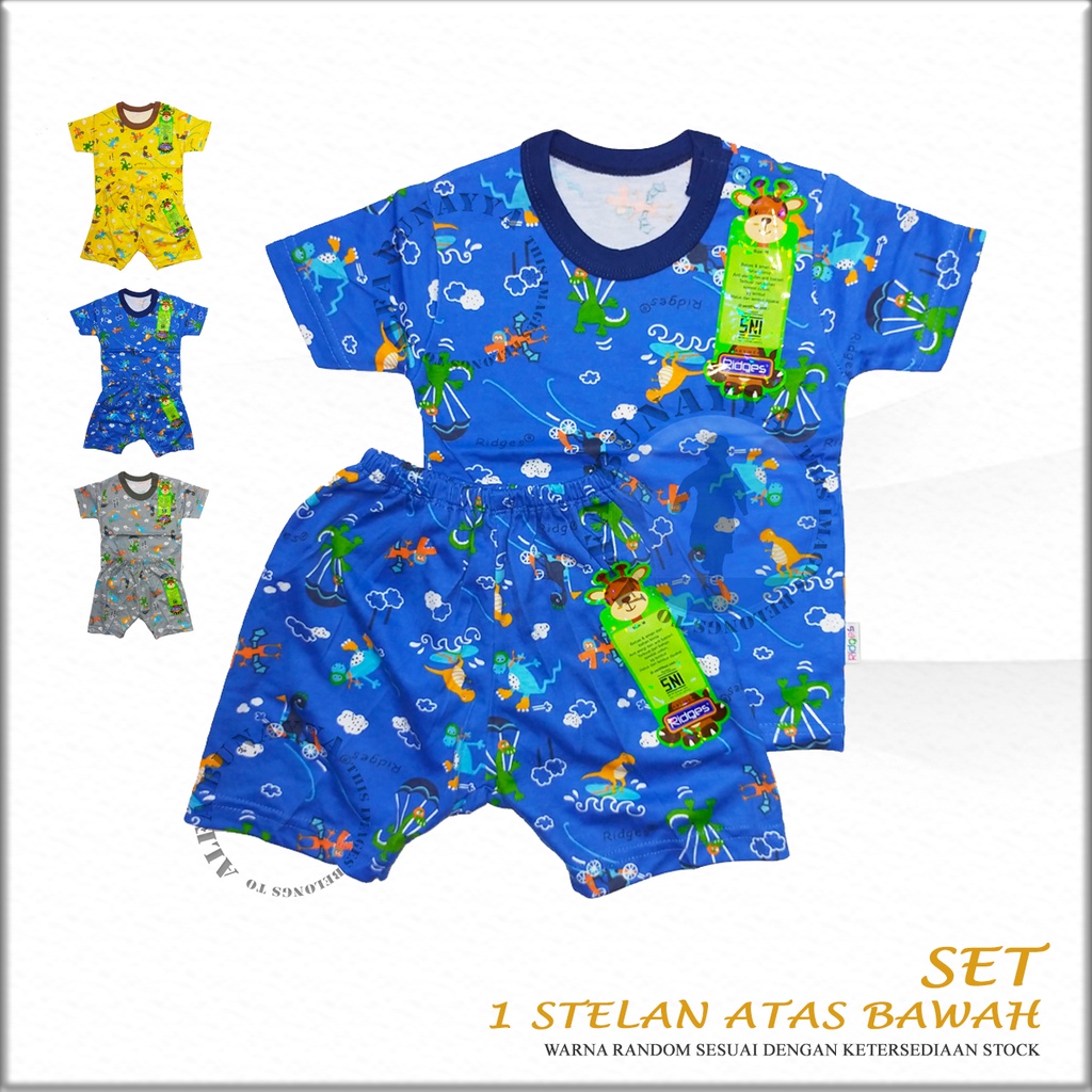 1 SET Stelan Anak Laki Laki RIDGES - Set Pakaian Anak Bayi Atasan Bawahan