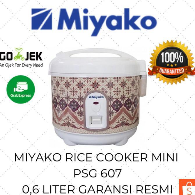 Miyako Rice Cooker Mini Psg 607 0.6 Liter / Mejicom / Mejikom Murah - Tanpa Bubble - Promo 