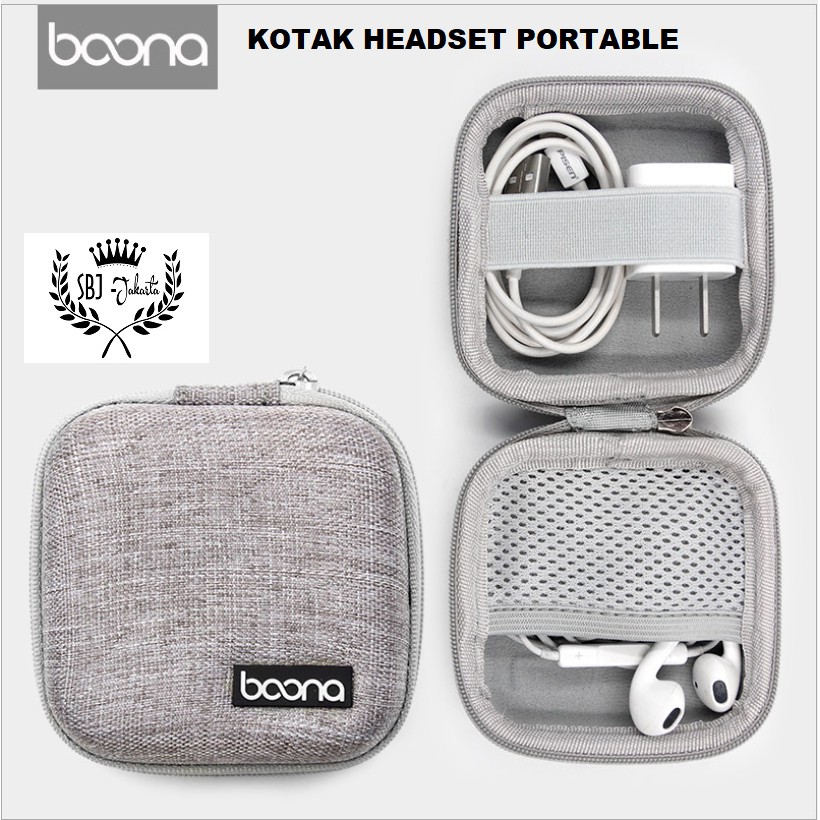 Baona F01 Tempat Headset earphone Portable / Kotak earphone Headset Baona model Mini Eva hardcase