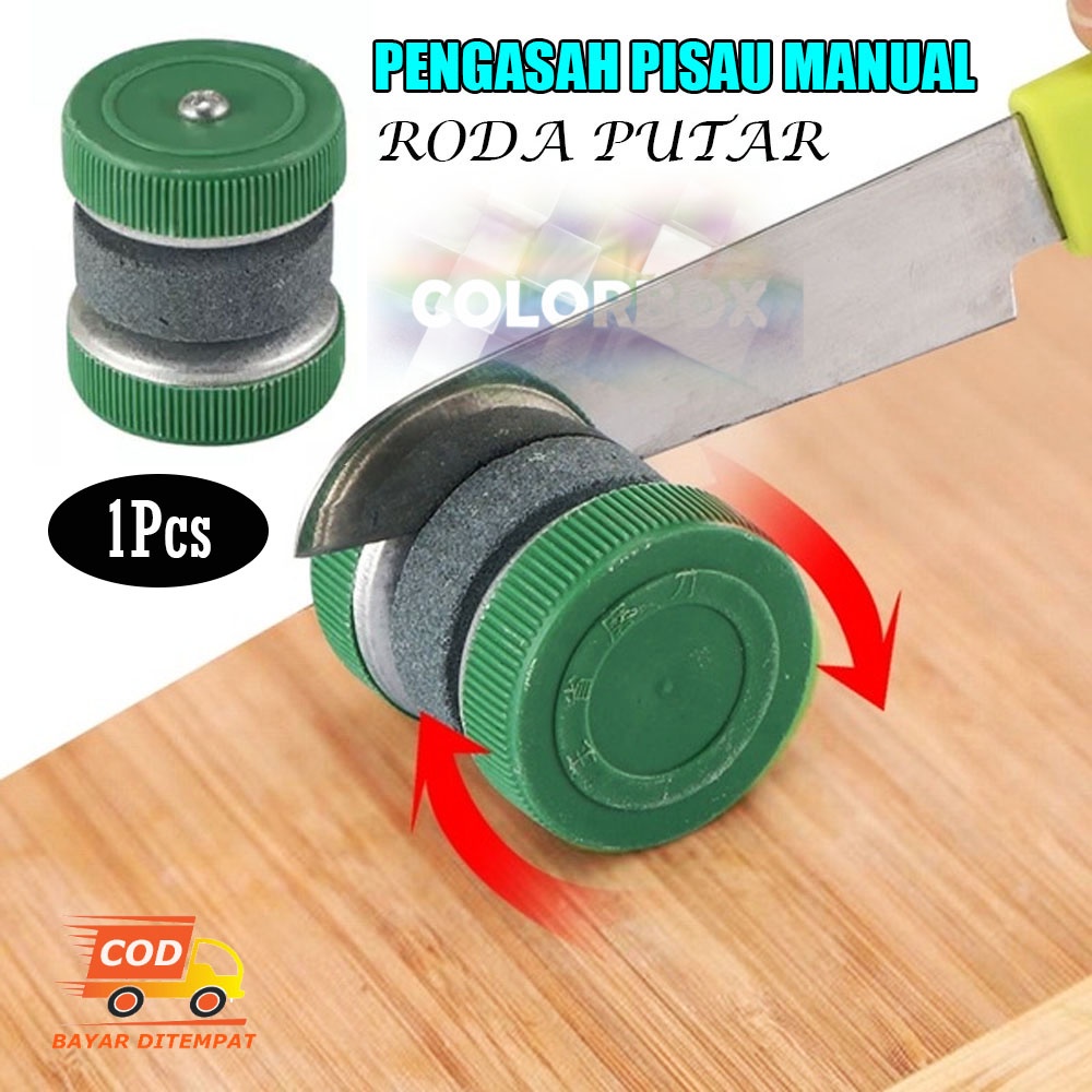 [DEASHOP] PENGASAH PISAU DAPUR MODEL RODA / KNIFE SHARPERNER BATU ASAHAN GUNTING ALAT DAPUR