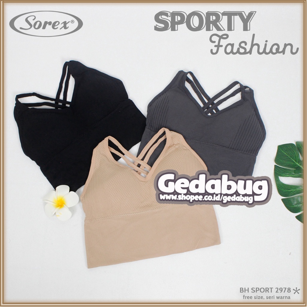 Miniset Sorex 2978 Double Tali Kecil Sexy Bra Fashion Olahraga - Gedabug