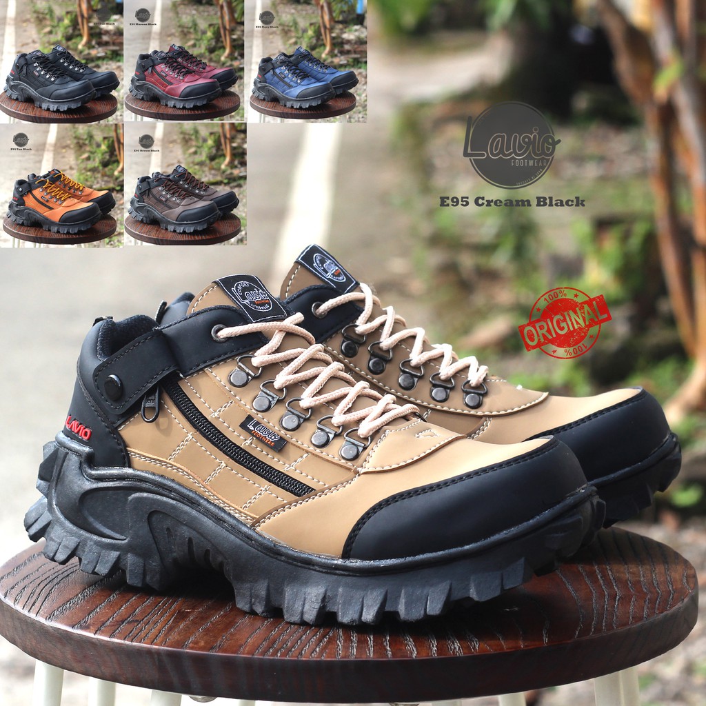  SEPATU  PRIA BOOTS  SAFETY LOW PENDEK KERJA PROYEK GUNUNG 