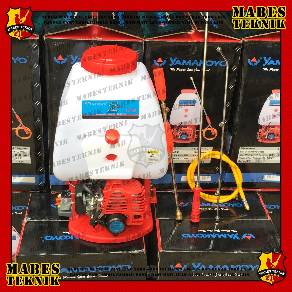 SPRAYER BENSIN TU-26 - YAMAKOYO TU 26 - TANKI 20 LITER - MESIN SEMPROT HAMA / DISINFEKTAN 2TAK