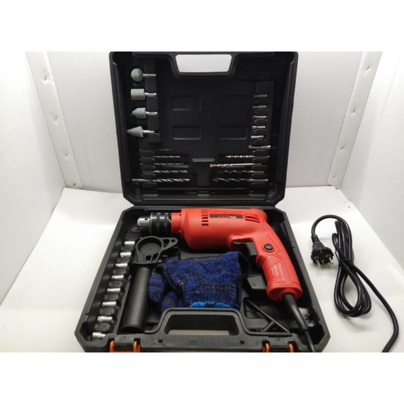 bor  tembok 13 mm impact drill jld set