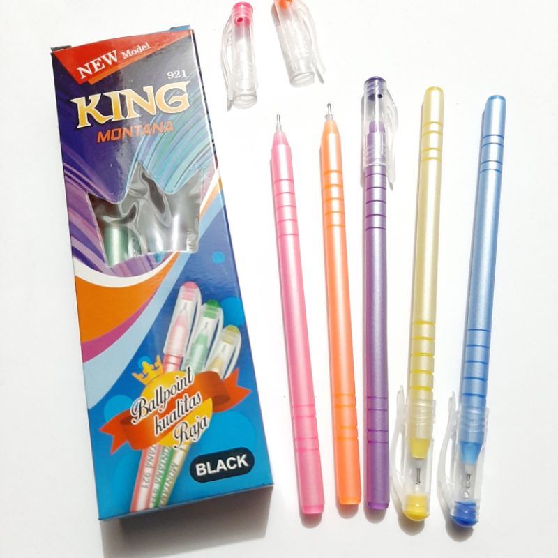 

1 BIJI - PULPEN / BOLPOIN / BOLPEN MURAH MERK MONTANA KING WARNA HITAM