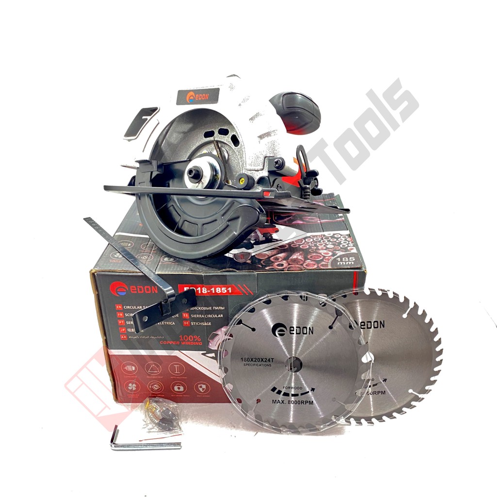 EDON ED-1851 Mesin Circular Saw - Mesin Gergaji Potong Kayu 7&quot; Sirkel