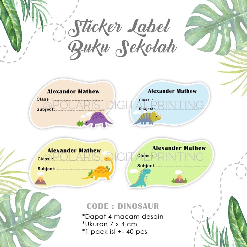 

Cetak Sticker Label Nama Buku Pelajaran/ label nama/ Sticker label buku custom/ Desain ready/ Sticker nama