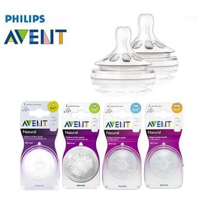 PHILIPS AVENT Teat Natural 2pcs | Nipple / Dot Natural Botol Susu