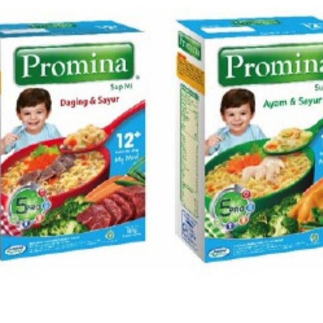 

Promina sup mi ayam sayur untuk 1 tahun+