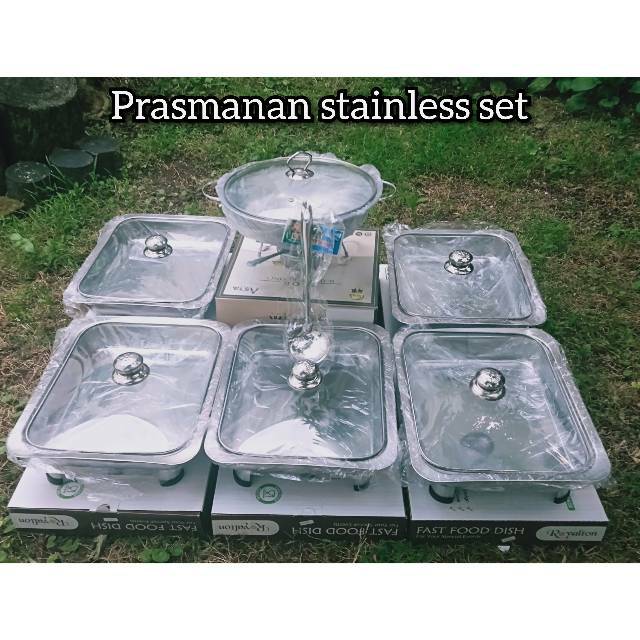 Prasmanan set lengkap, Set prasmanan Stainless full kaca prasmanan set