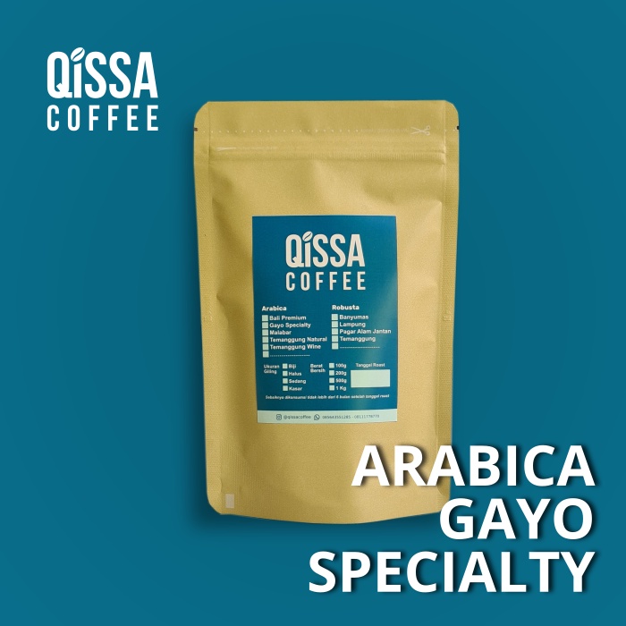 

Qissa Coffee - Kopi Arabica Gayo - Roasted Bean 100 Gram