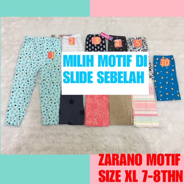 LEGGING MOTIF ZARANO SIZE XL 7-8THN