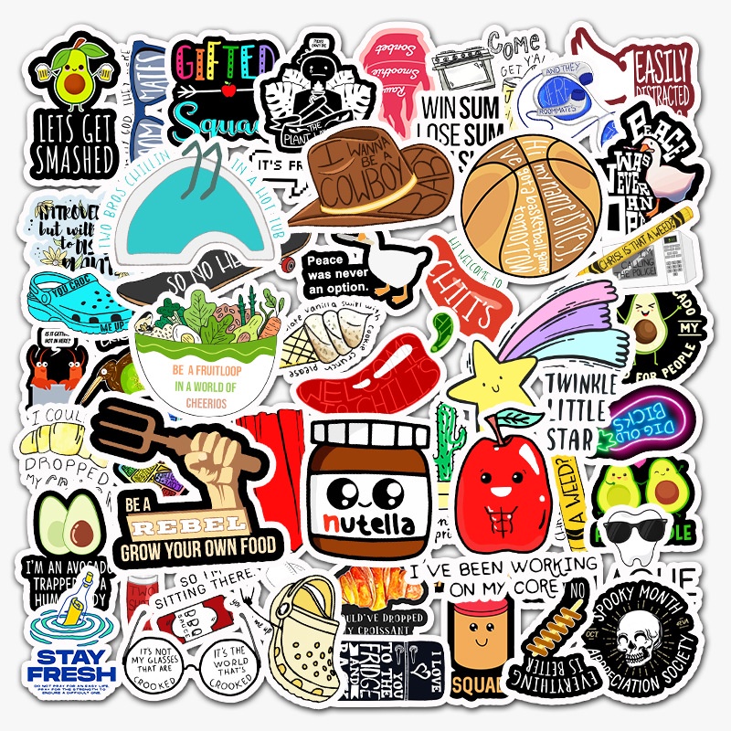 Zhang Vine kartun diy grafiti stiker laptop bagasi mobil dekorasi stiker kulkas magnet