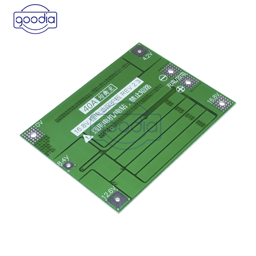 Papan Modul Perlindungan Bms Balanced Charger Baterai Lithium Li-Ion 4s 40a 18650