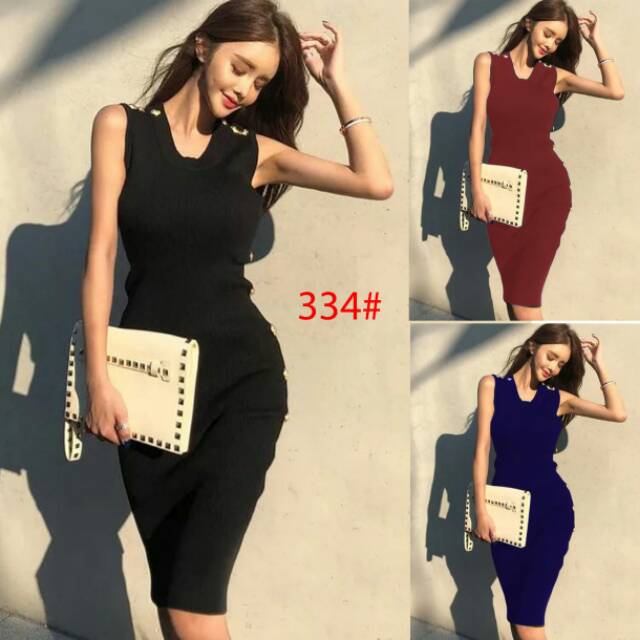 DRESS RAJUT IMPORT 334#