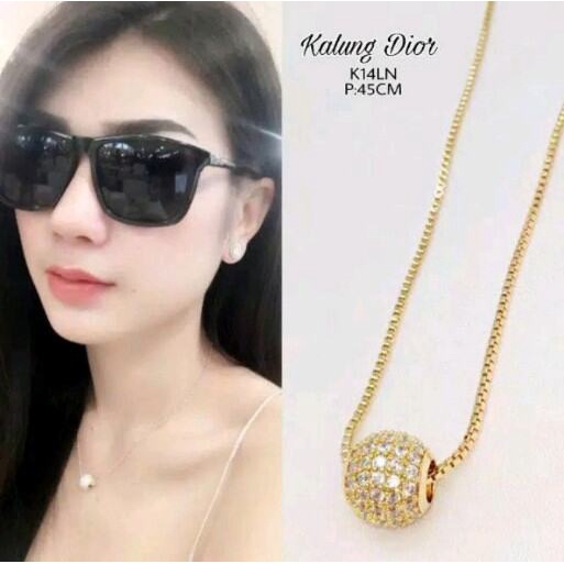 Kalung cantik asli anti luntur ITALI-BOL anti karat ori kalung pengganti emas muda 24k dewasa model 