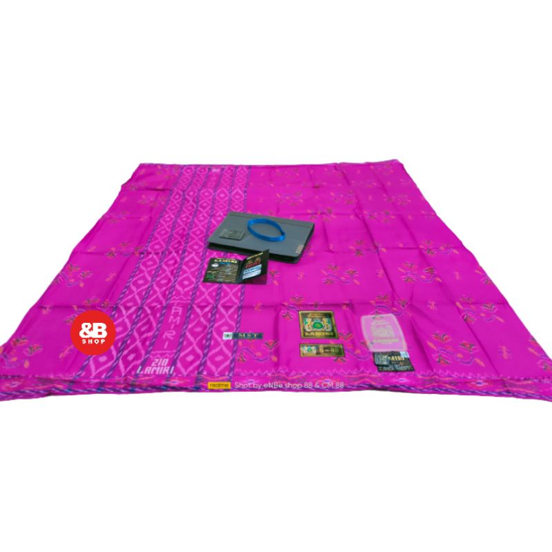 sarung lamiri S90 original pabrik full sutra kembang MST pink merah muda