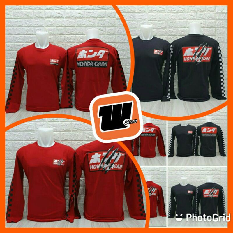 Jual Kaos Racing Kaos Herex Kaos Motor Honda Squad Honda Gank Shopee