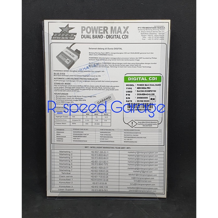 CDI BRT POWERMAX DUALBAND NEW MEGAPRO 150