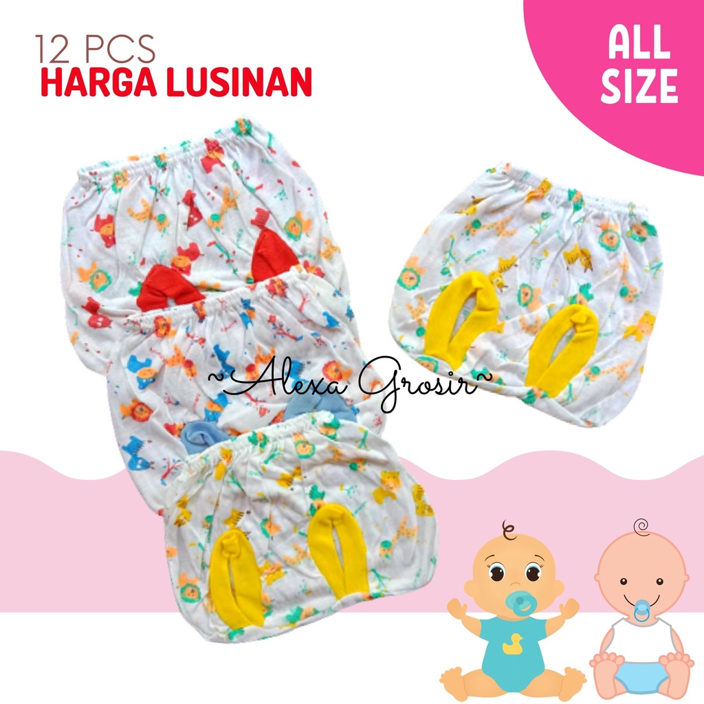 12 PCS Celana pop baby Motif Katun- ALEXA GROSIR