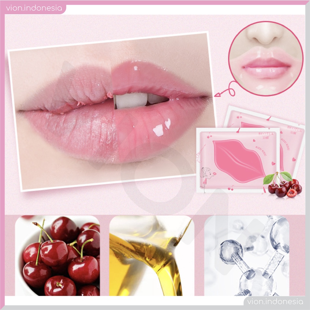 BEOTUA Cherry Lip Mask Pink Moisturizing Masker Mulut Buah Ceri Pelembab Halus Lembut Original BE003