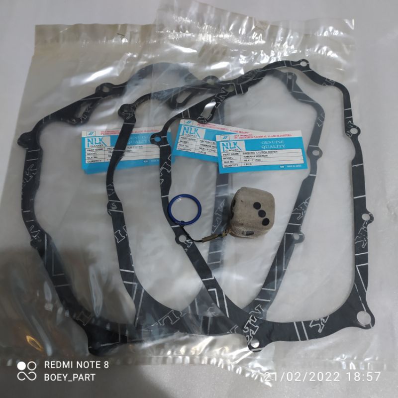 Paking Gasket blok bak kopling kanan yamaha rxz rx z rzr nos