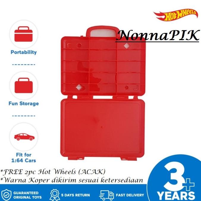 Hot Wheels HOT BOX Carry Case Single (isi 2pcs Hot Wheels + 1pcs Box)