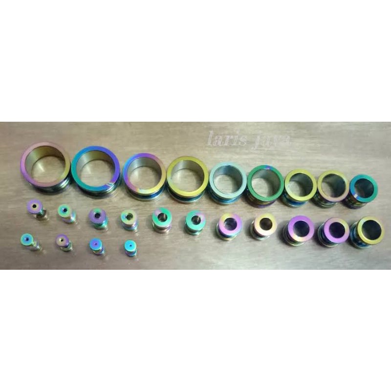 PIERCING TITANIUM PELANGI/RAINBOW (ANTI LUNTUR)