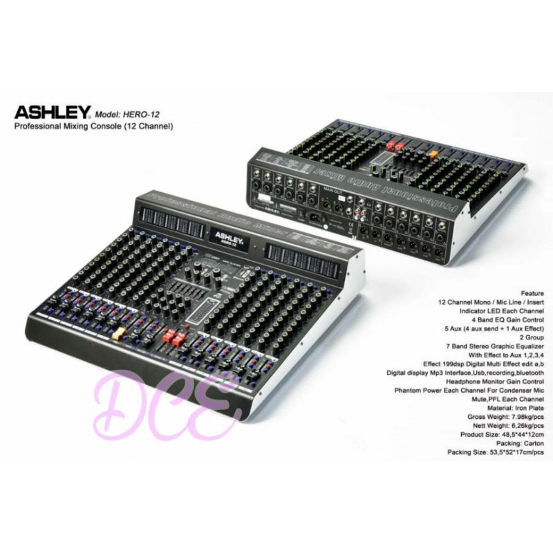 Mixer Audio ASHLEY HERO12 HERO 12 12Channel Original