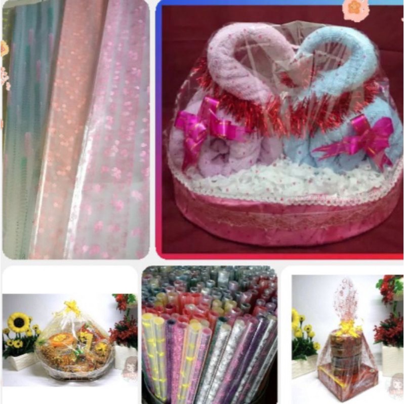 

Plastik Parcel lembaran/Plastik Kado/plastik seserahan Souvenir transparant/Plastik kaca bening