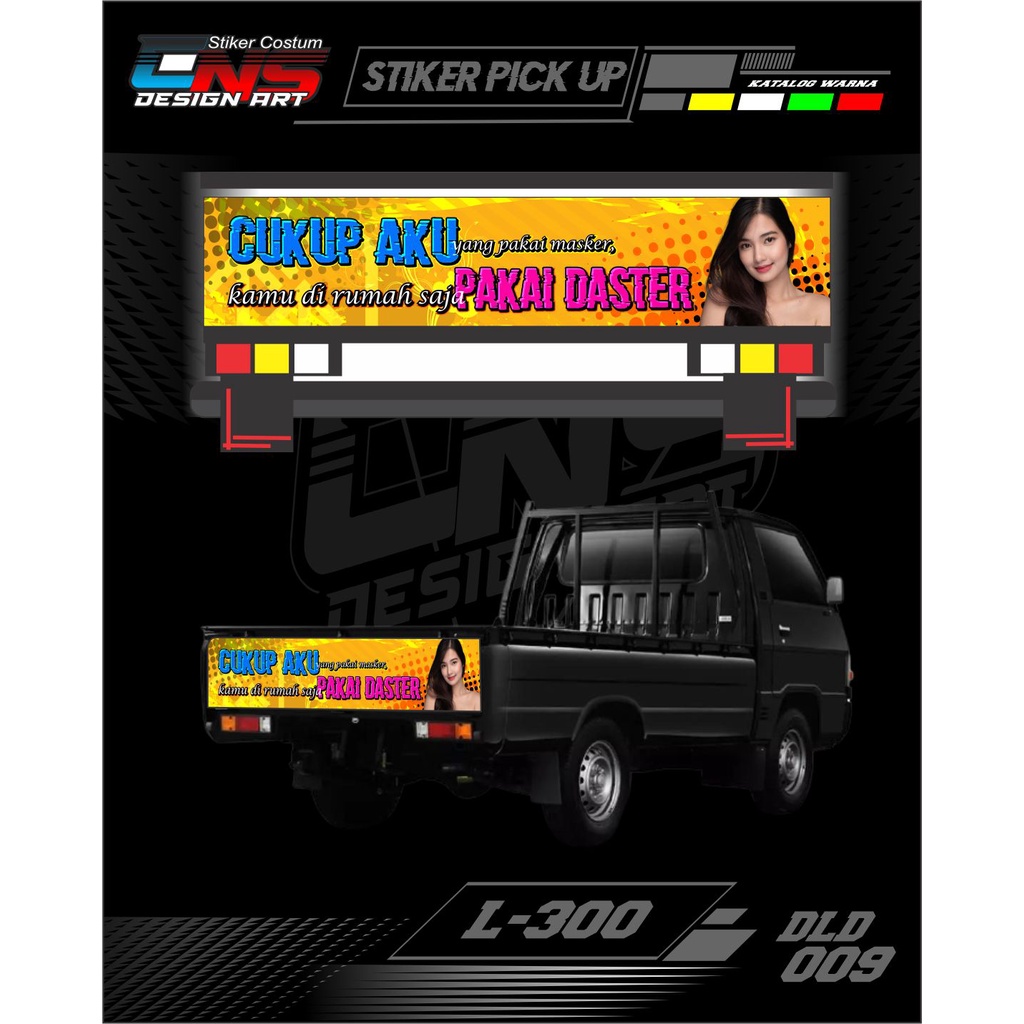 stiker pintu belakang L300 stiker variasi mobil pick up stiker mobil stiker pintu belakang all pick 