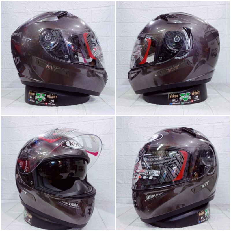 KYT HELM K2 RIDER SOLID GUNMETAL KYT K2 RIDER ORIGINAL DOUBLE VISOR