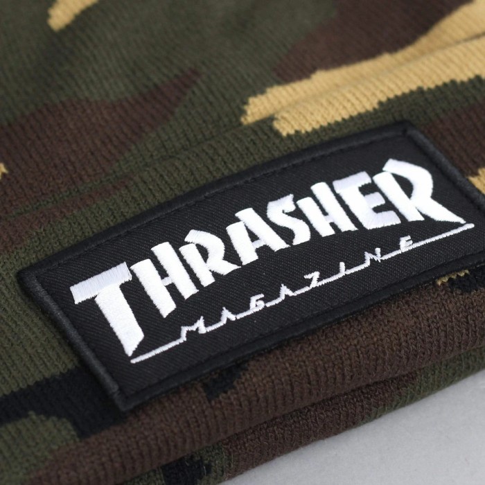 Thrasherrr Patch Camo Beanie