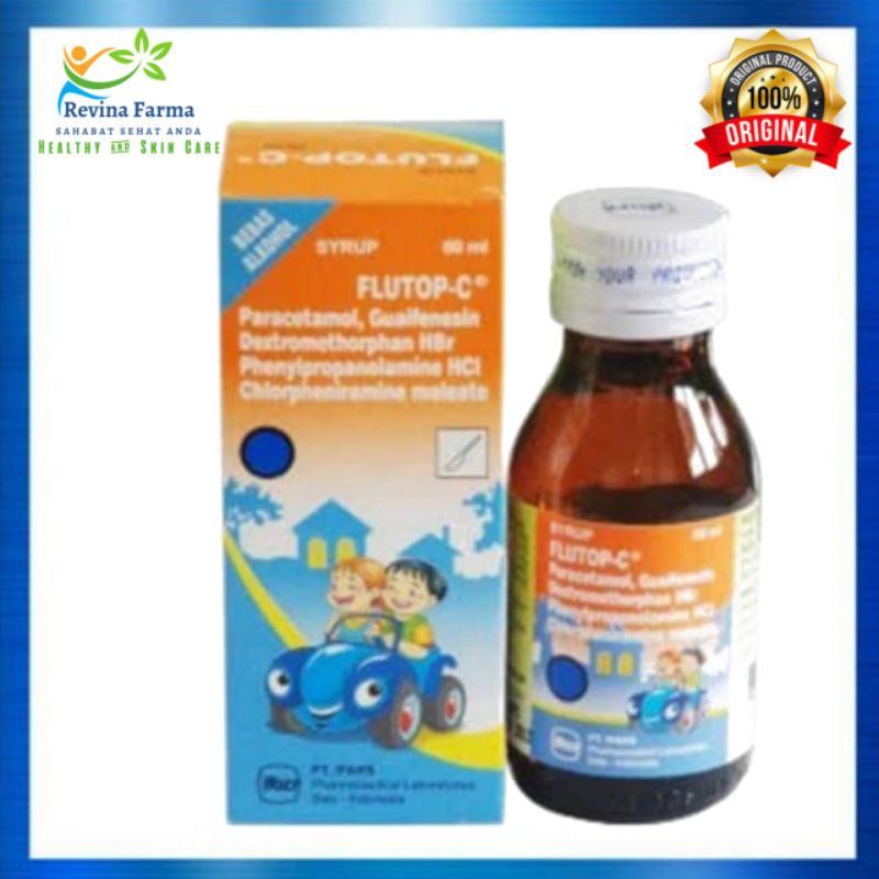 Jual FlutropC Syrup 60ml Obat Batuk Anak, Obat Batuk Pilek, Demam, Flu