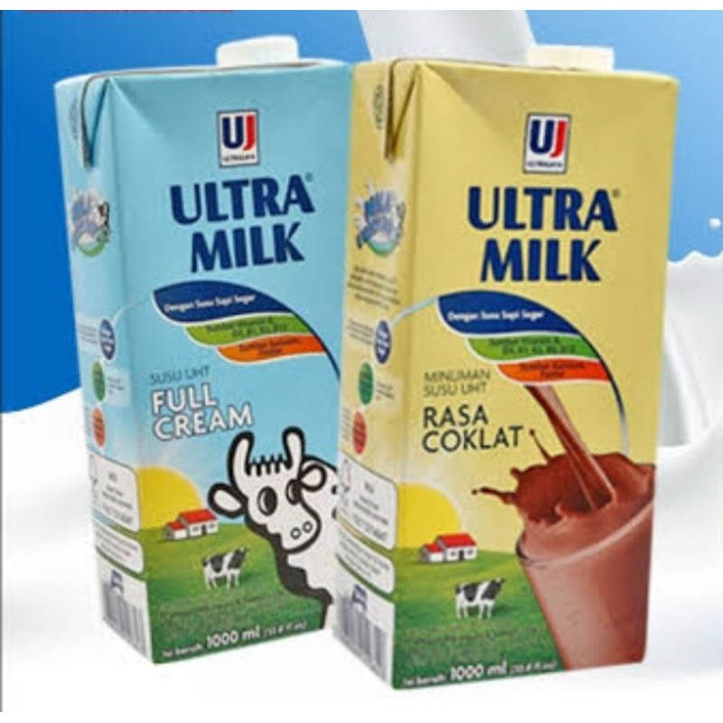 Surabaya Gosend dus susu cair uht ultra milk 1L 1000ml