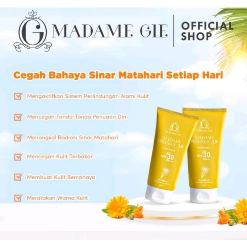 SIAP KIRIM‼️Madame Gie Madame Protect Me Sunscreen Madam Madame gie SPF 30 - Madame Protect Me Let’s Glow Tinted Sunscreen Sunscreen Madamgie