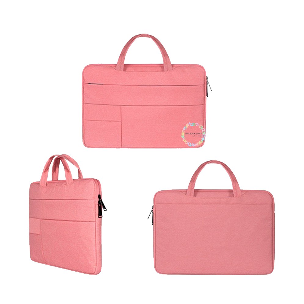 TAS LAPTOP SLEEVE CASE CANVAS SLEEVE ACER HP DELL ASUS LENOVO NEW AIR PRO TOUCHBAR CASE BAG 11 13 14 15-CANVAS PINK