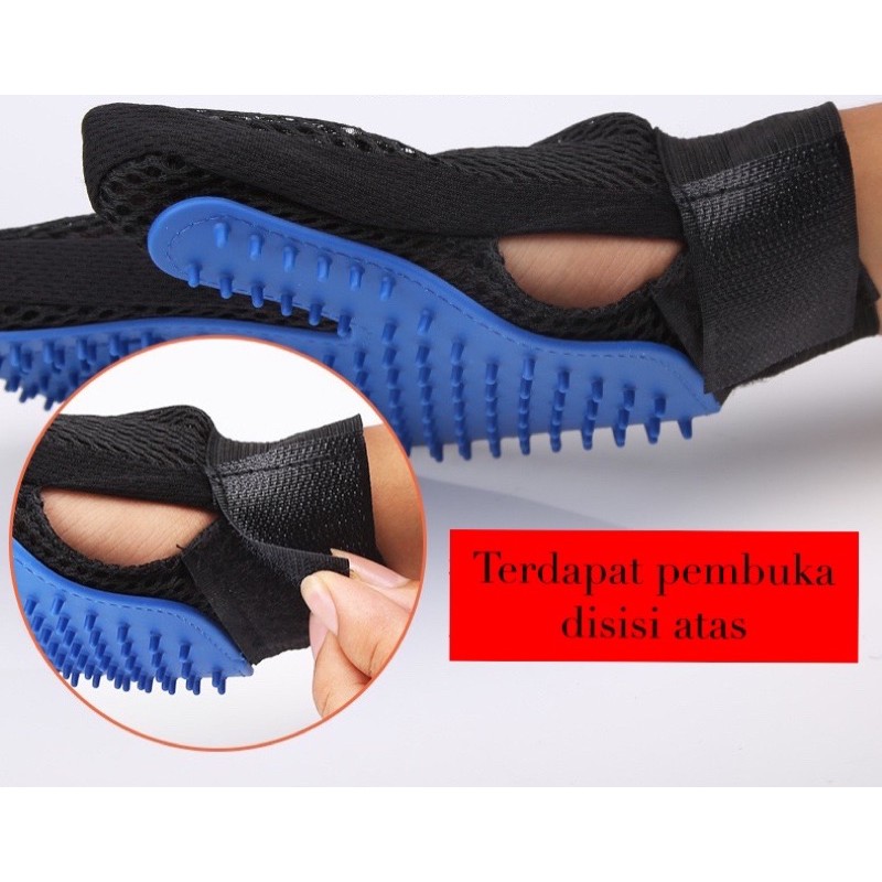 silicon pet glove brush sarung tangan bulu kucing anjing pet